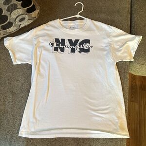 White Champion NYC cotton t-shirt Size L